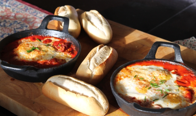 Smoked Paprka Baked Eggs.