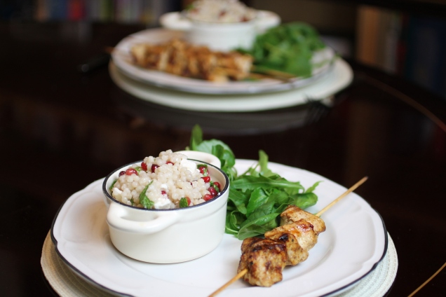 Chicken Skewers with Giant Cous Cous (2)
